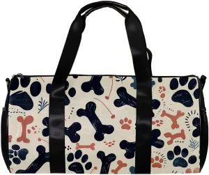 Gym Bags for Women,Duffle Bag for Travel,Bone Dog Paw Print,Gym Bag for Men