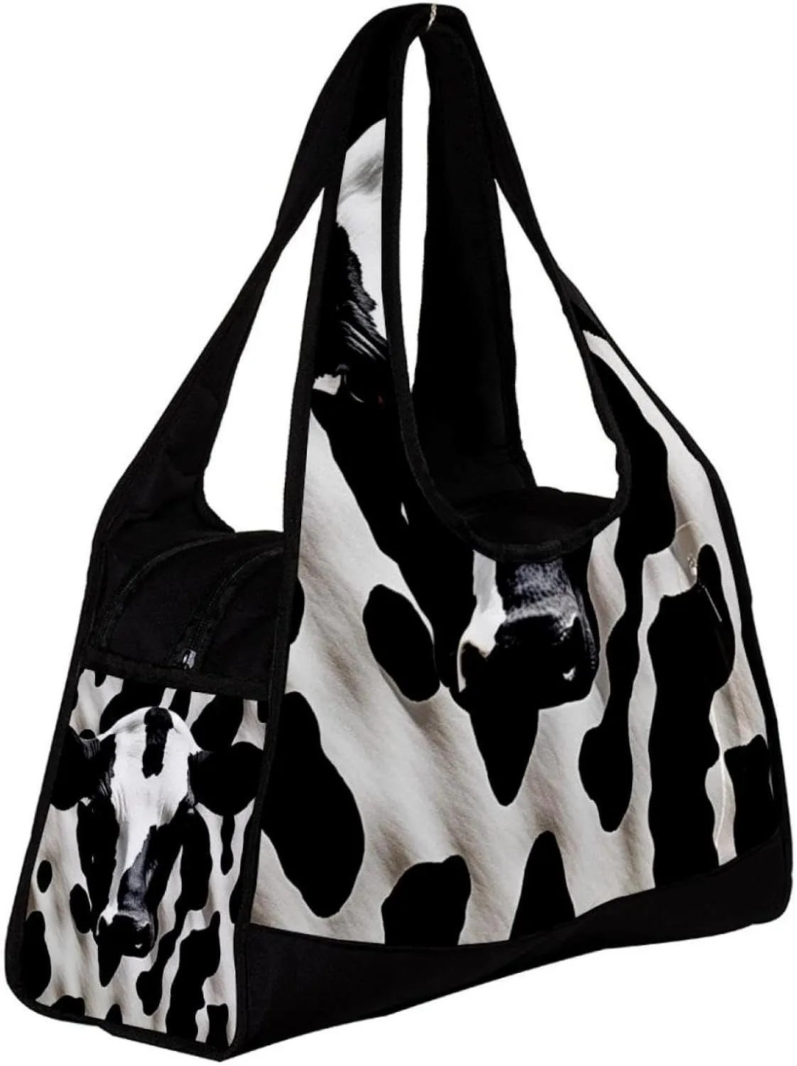 Gym Bags for Women,Duffle Bag for Travel,Cow Print White Black,Gym Bag for Men