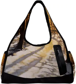 Gym Bags for Women,Duffle Bag for Travel,Winter Forest Tree Path,Gym Bag for Men