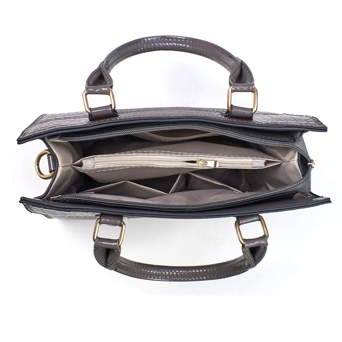 H1827 - Vintage Crocodile Pattern Fashion Handbag Set