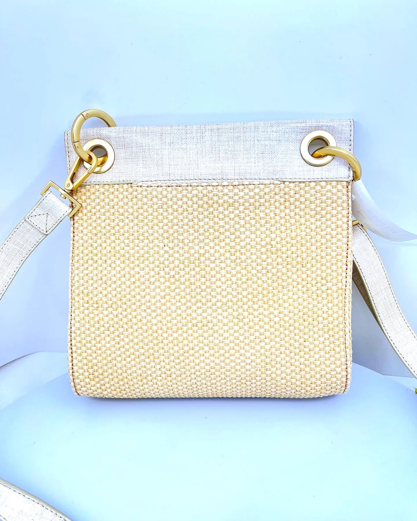 HAMMITT TONY MEDIUM RICOTTA RAFFIA CROSSBODY BAG