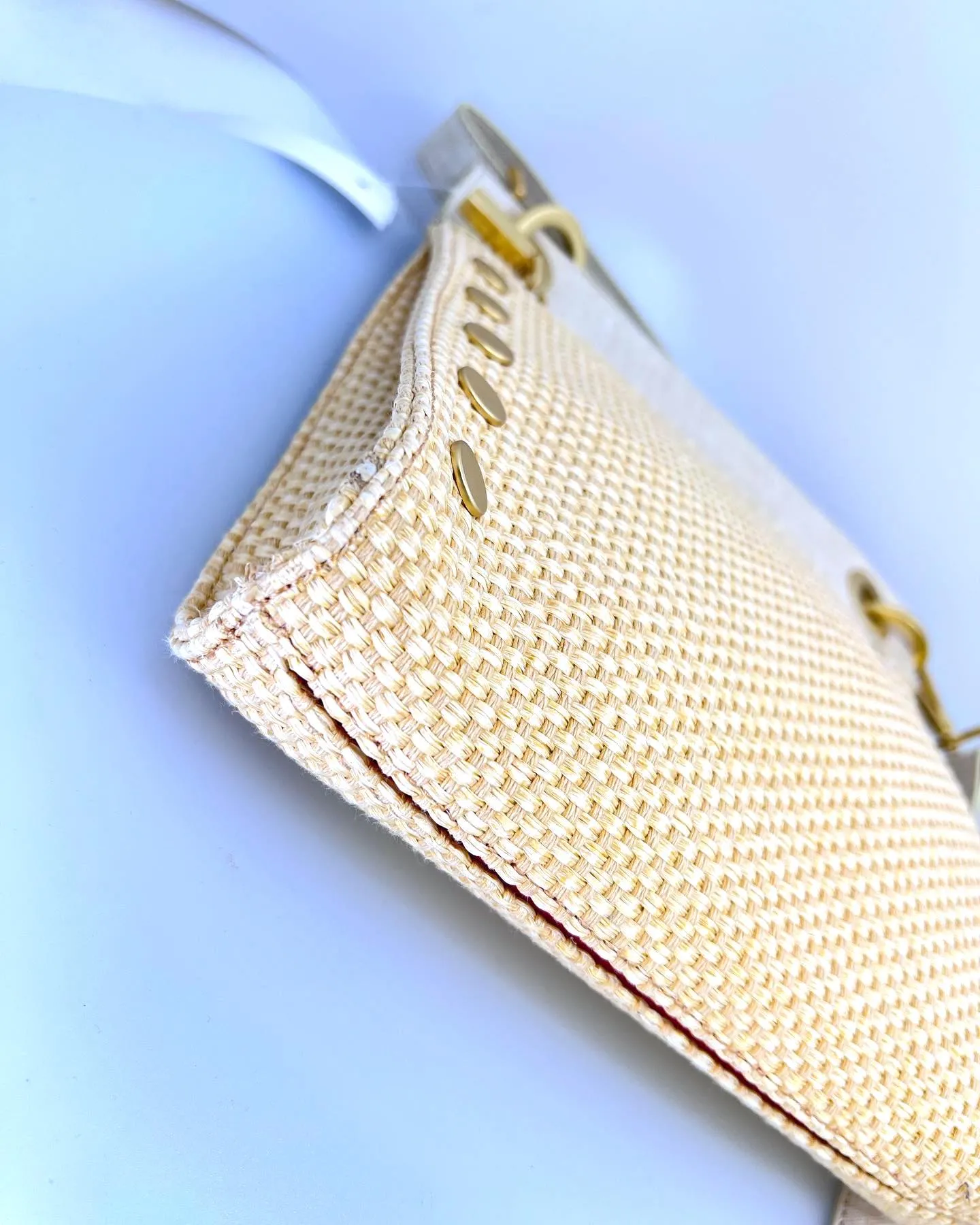 HAMMITT TONY MEDIUM RICOTTA RAFFIA CROSSBODY BAG