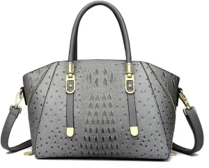 Handbags and Purses for Women PU Leather Shoulder Bag Crocodile Pattern Top-Handle Satchel Fashion Ladies Tote