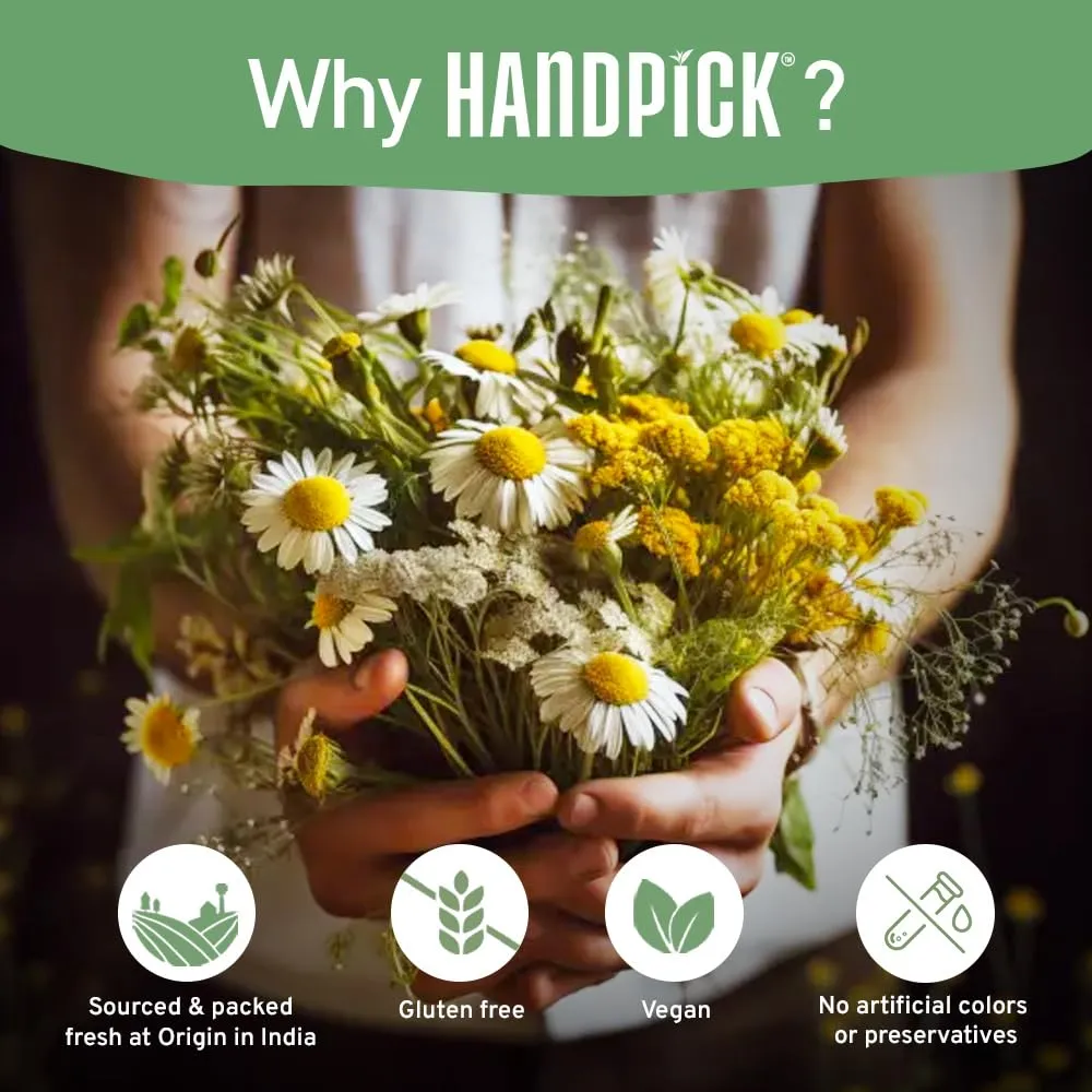 HANDPICK, Good Night Tea Bags (100 Count) Night Time Herbal Tea | Caffeine Free, Gluten Free | Floral Blend - Lavender, Chamomile, Peppermint | Natural Tea, Perfect for Bedtime