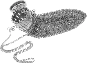 Happyyami Box Vintage Stainless Steel Purse Antique Twist Lid Closure Retro Wallet for Collectors Compact Change Holder with Elegant Design Present for Antique Enthusiasts
