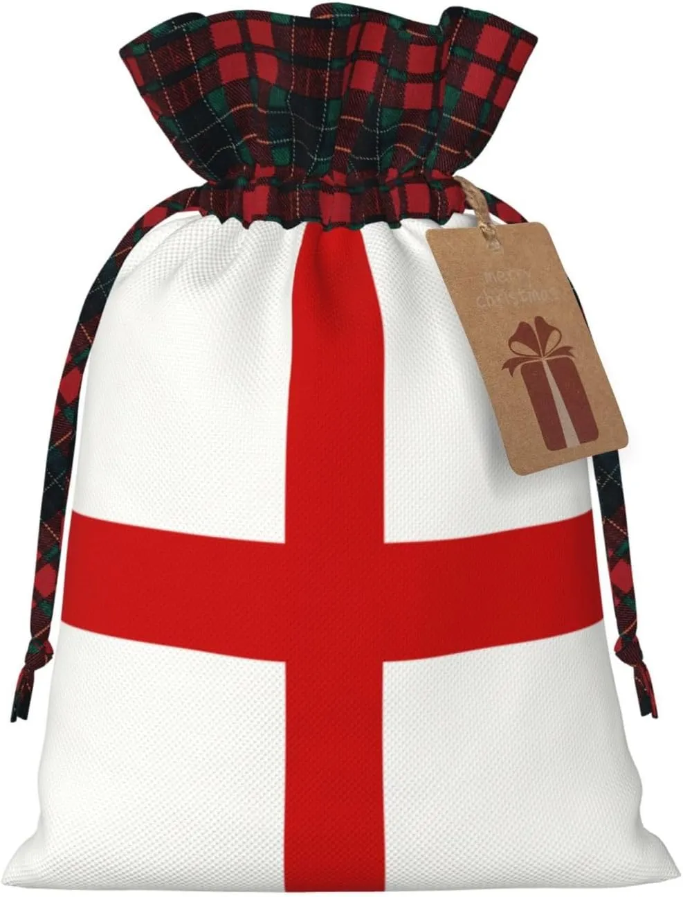HCVXBSA Christmas Gift Bags -England Flag Festive Holiday Gift Bags, Bulk Christmas Bags for Gifts, Perfect for Xmas & Party