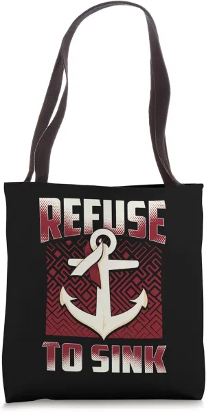 Head and Neck Awareness Refuse to Sink Anchor Gift Tote Bag