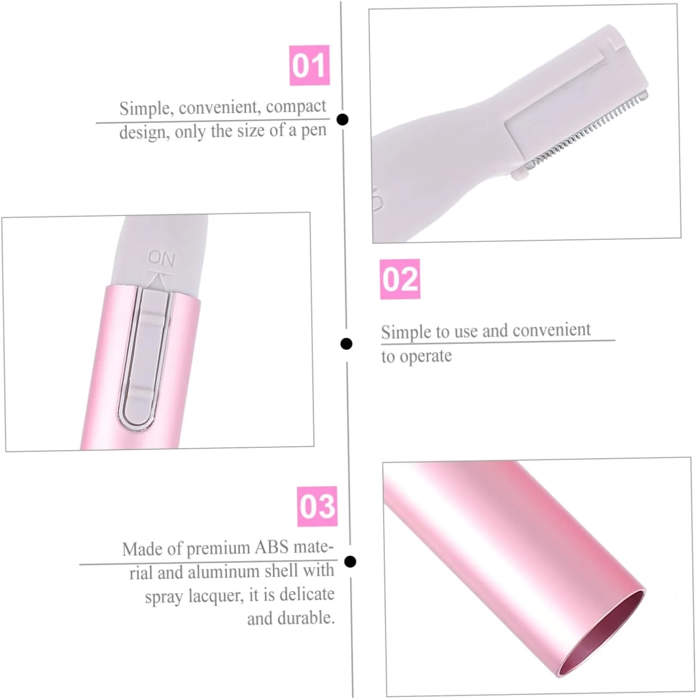 Hemoton 3pcs Efficient Electric Eyebrow Trimmer Razor Portable Body Shaver for Women to Use for Face Chin Neck Cheek Armpit