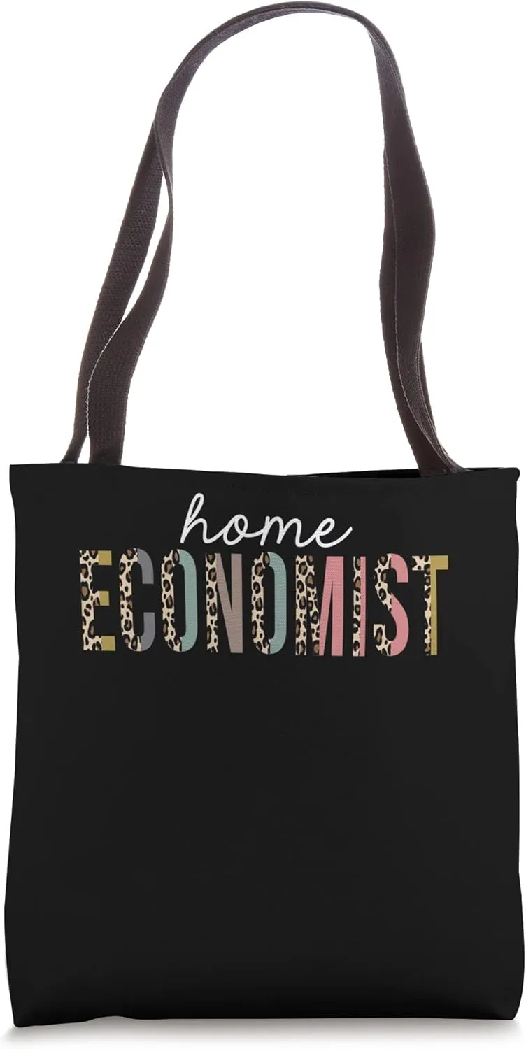 Home Economist Leopard Print Funny Appreciation Tote Bag