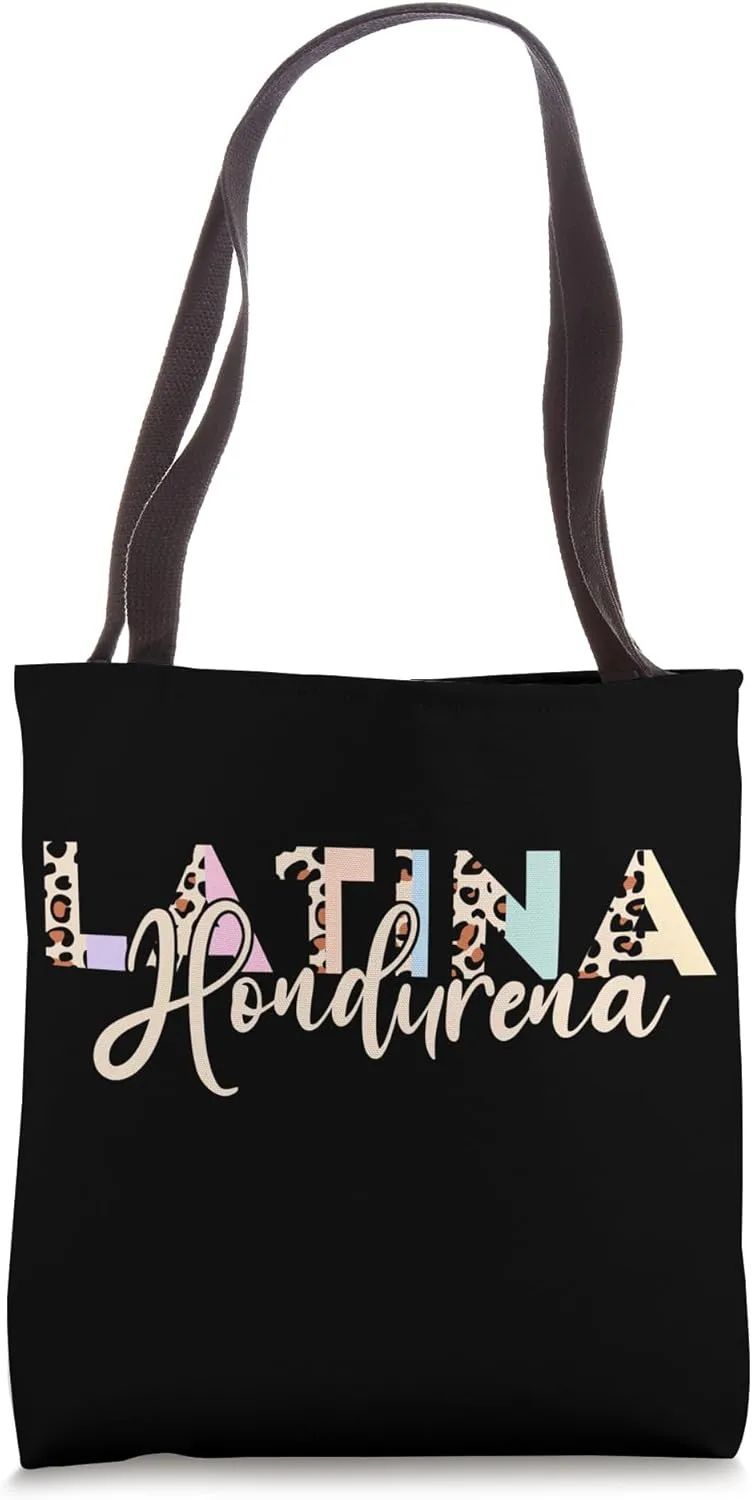 Hondureña Pastel Leopard Print Dress Hispanic Heritage Month Tote Bag