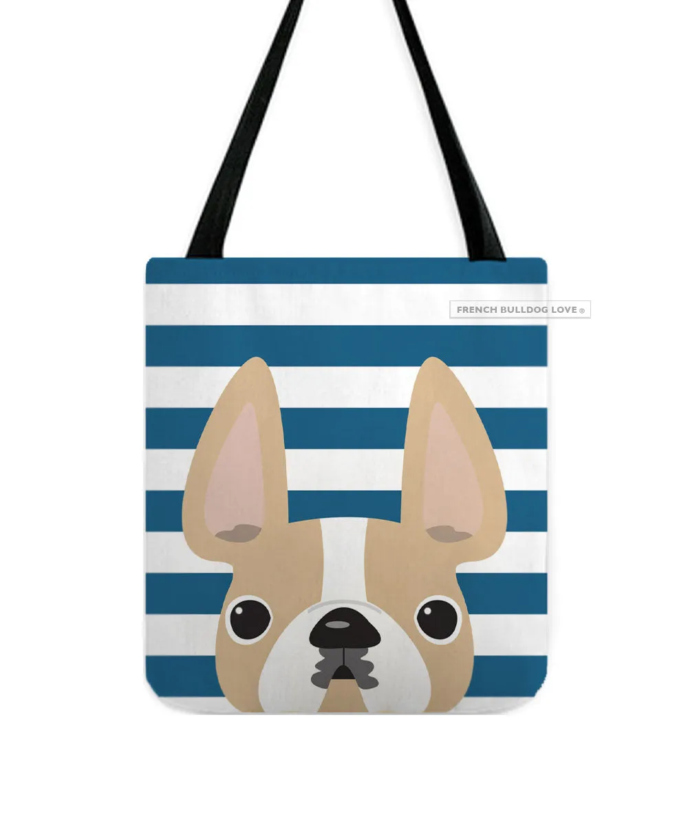 Honey Pied / Striped French Bulldog Tote Bag
