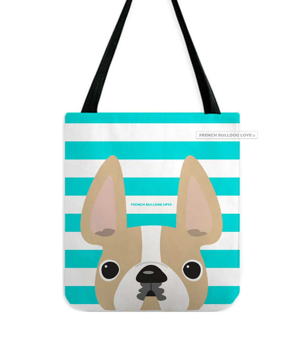 Honey Pied / Striped French Bulldog Tote Bag