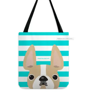 Honey Pied / Striped French Bulldog Tote Bag