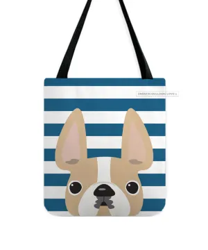 Honey Pied / Striped French Bulldog Tote Bag