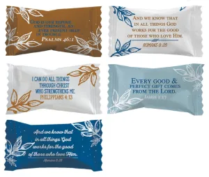 Hospitality Mints Party Sweets Bible Verse Buttermints by Appx 300 mints, 7 ounce Bags (Pack of 6) 42 Ounce