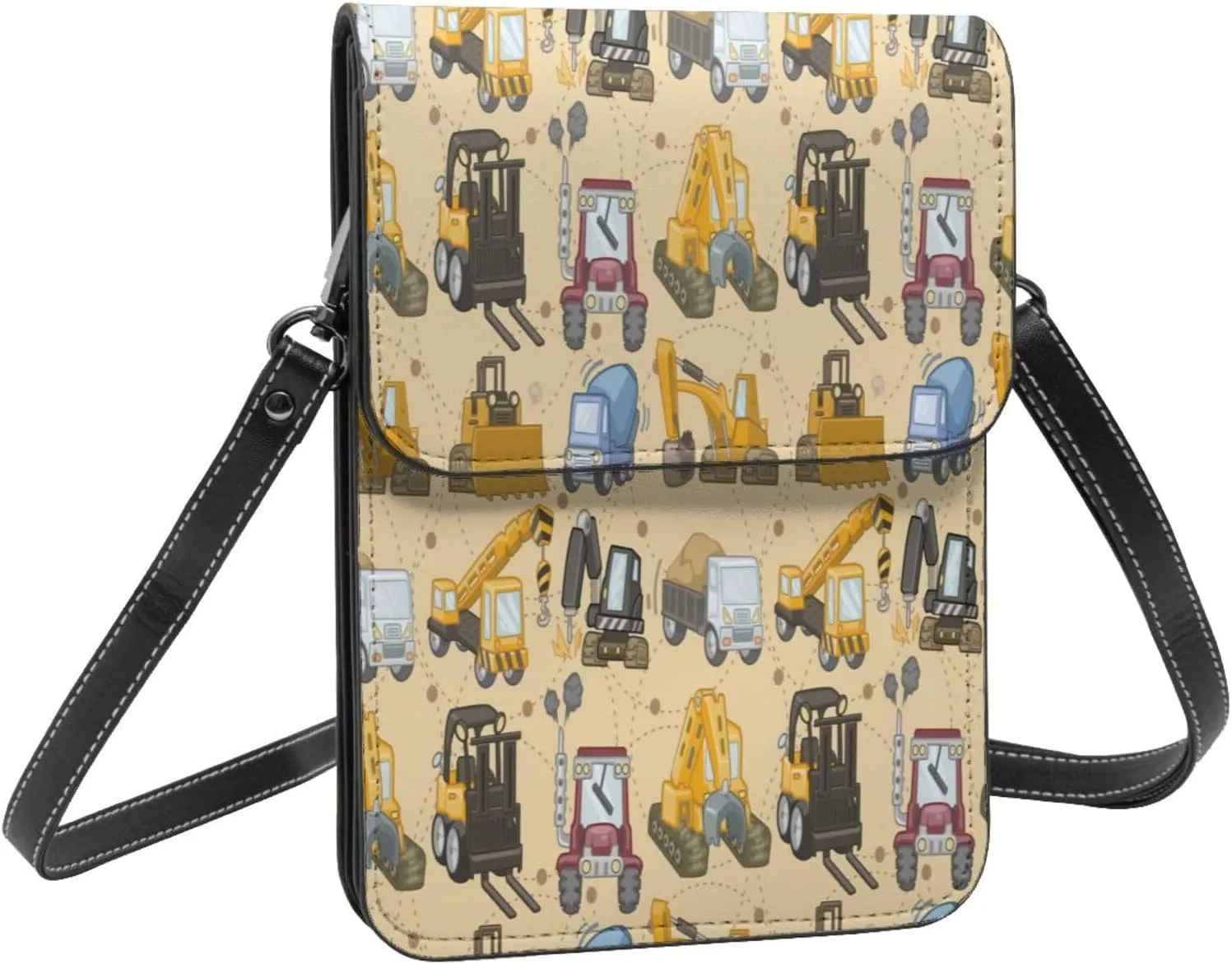 Hot Pinks Cheetah Aesthetic Leather Crossbody Phone Purse for Women Cute Wallet Bags Lightweight Mini Sling Bag
