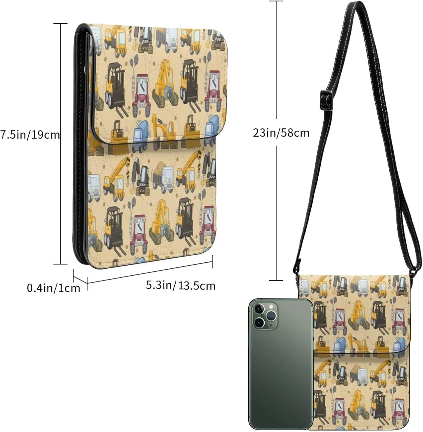 Hot Pinks Cheetah Aesthetic Leather Crossbody Phone Purse for Women Cute Wallet Bags Lightweight Mini Sling Bag