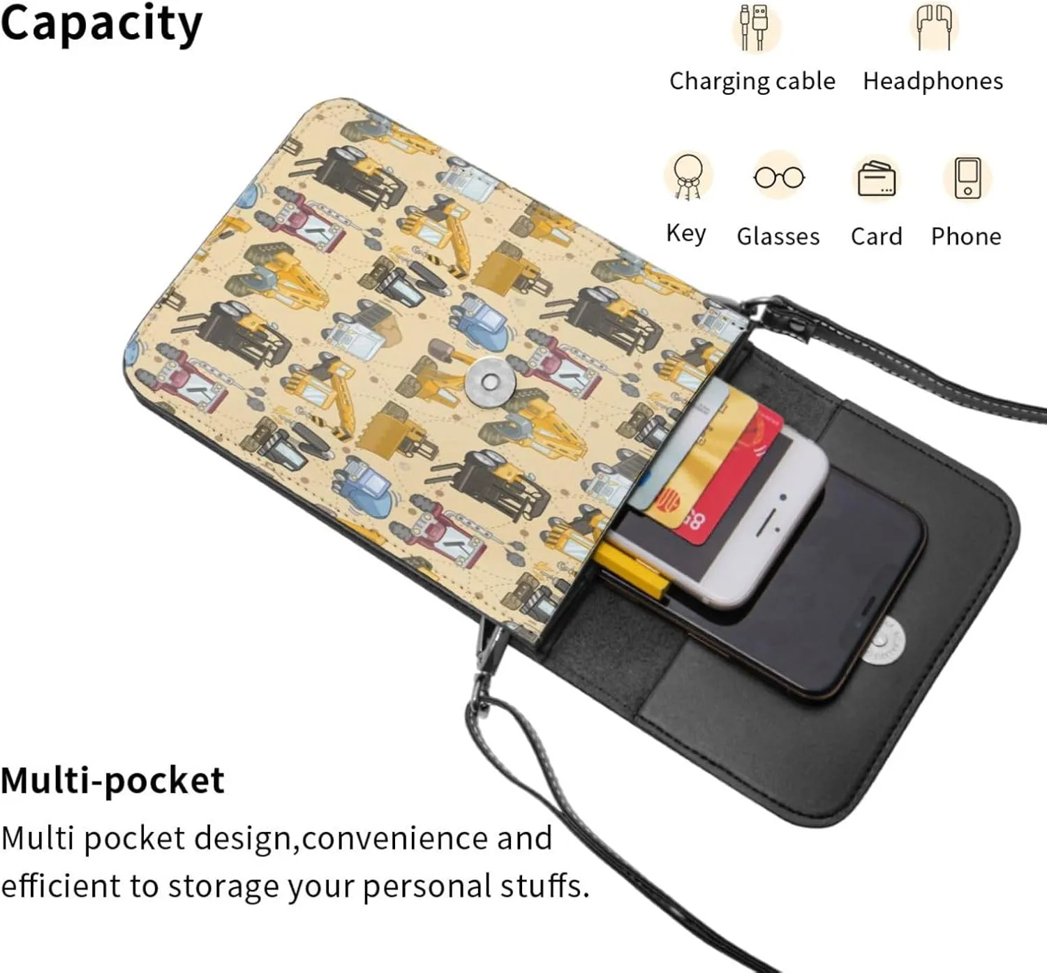 Hot Pinks Cheetah Aesthetic Leather Crossbody Phone Purse for Women Cute Wallet Bags Lightweight Mini Sling Bag