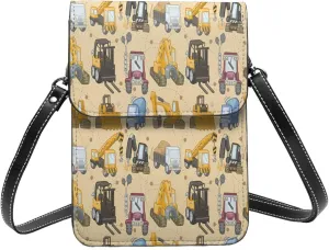 Hot Pinks Cheetah Aesthetic Leather Crossbody Phone Purse for Women Cute Wallet Bags Lightweight Mini Sling Bag