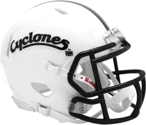 Iowa State Cyclones Script White Revolution Speed Mini Football Helmet - New in Riddell Box