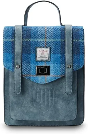 Islander HarrisTweed The Mini Carloway Backpack, Blue Tartan, Mini