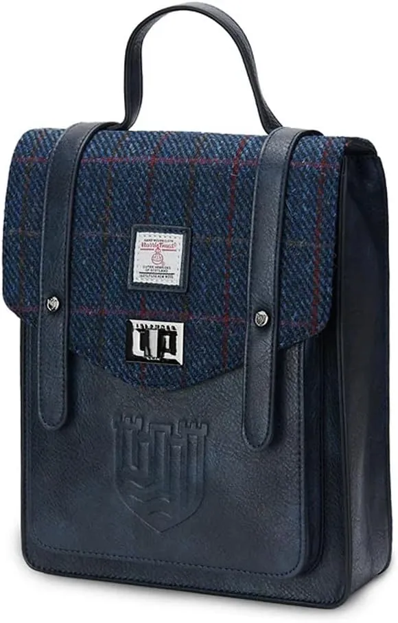 Islander HarrisTweed The Mini Carloway Backpack, Navy Over-Check, Mini