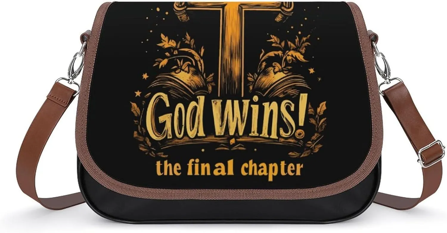 I've Read The Final Chapter God Wins Fashion Crossbody Bags for Women Lightweight Shoulder Handbags Travel Purse with Strap Custom Gifts