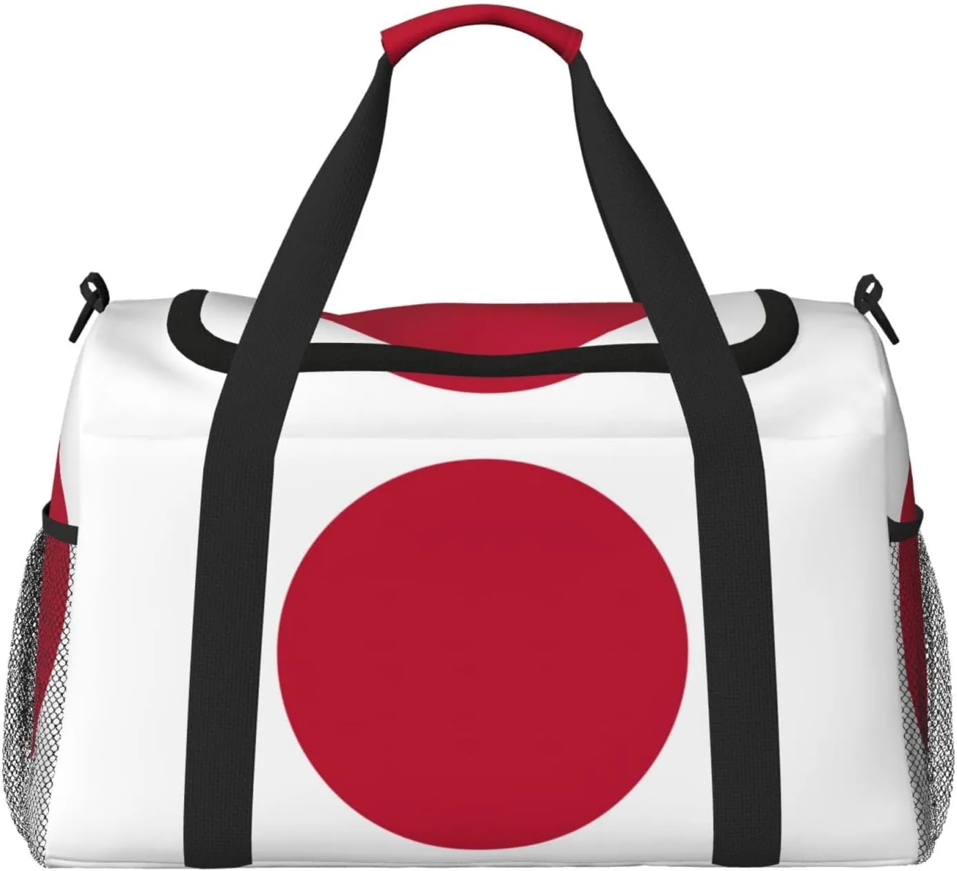 Japanese flag print Large Canvas Travel Duffel Bag Weekender Bags for Women Overnight Bag Carry On Tote Bag