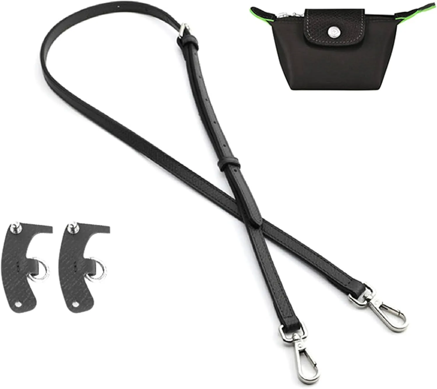 Jiesinlov Leather Bag Shoulder Strap Replacement Crossbody Adjustable Conversion Kit Fit for Mini Pouch
