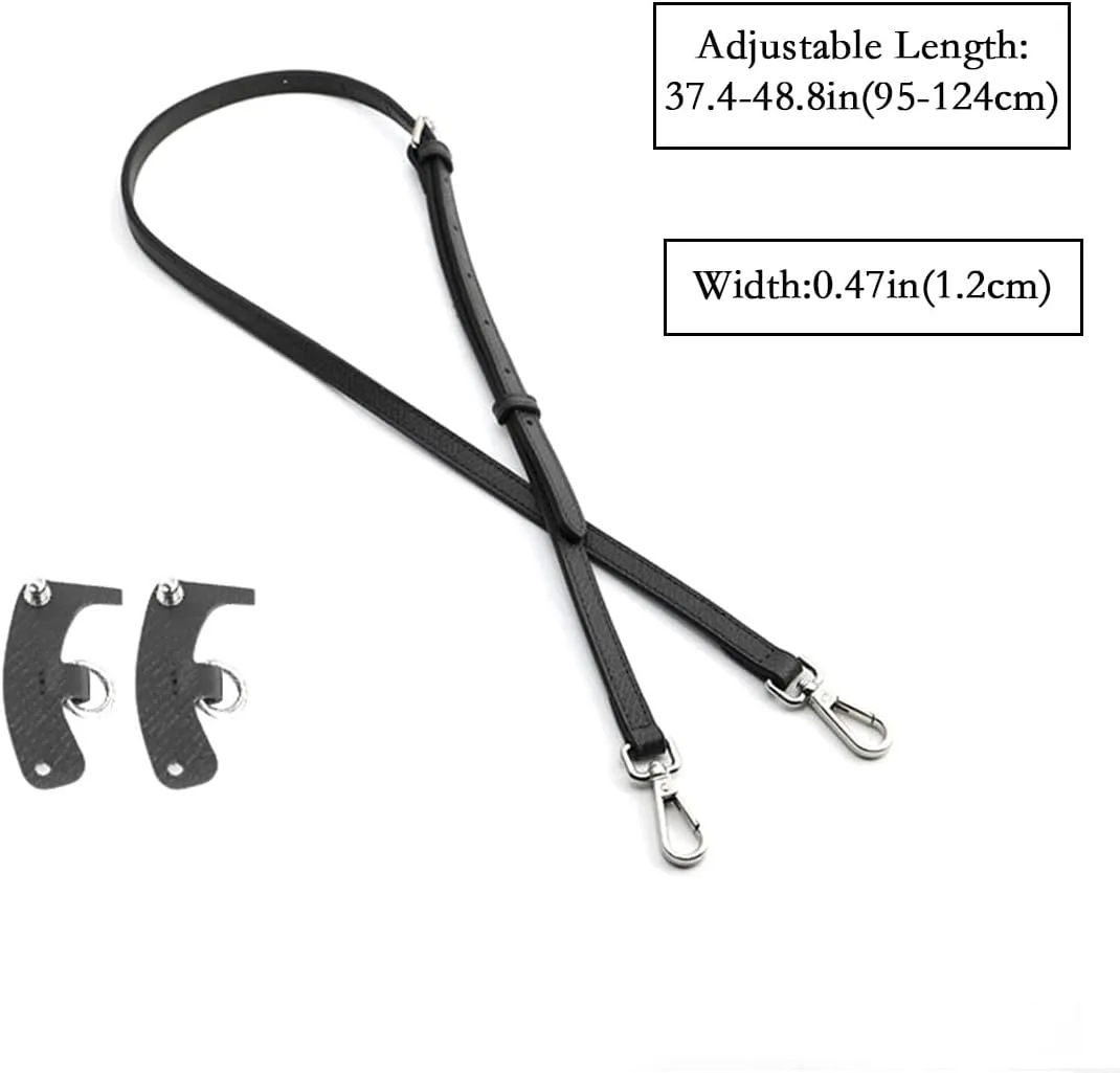 Jiesinlov Leather Bag Shoulder Strap Replacement Crossbody Adjustable Conversion Kit Fit for Mini Pouch