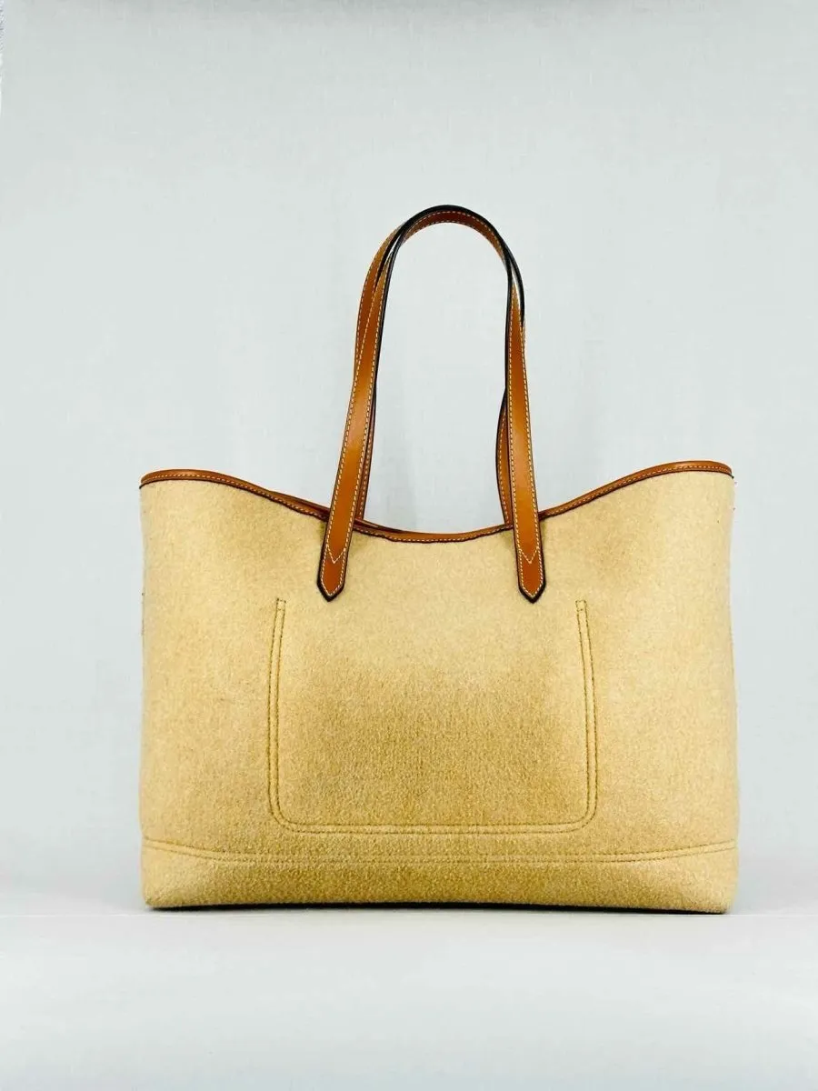 JIMMY CHOO Beige & Brown Tote Bag