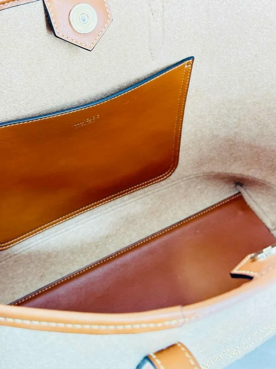 JIMMY CHOO Beige & Brown Tote Bag