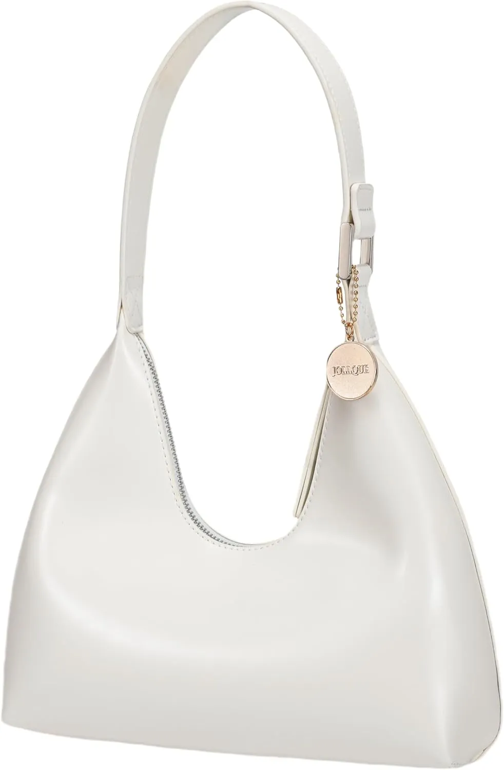 JOLLQUE Shoulder Bag for Women, Small Leather Handbag Purse,Unique Trendy Zipper Hobo Bag