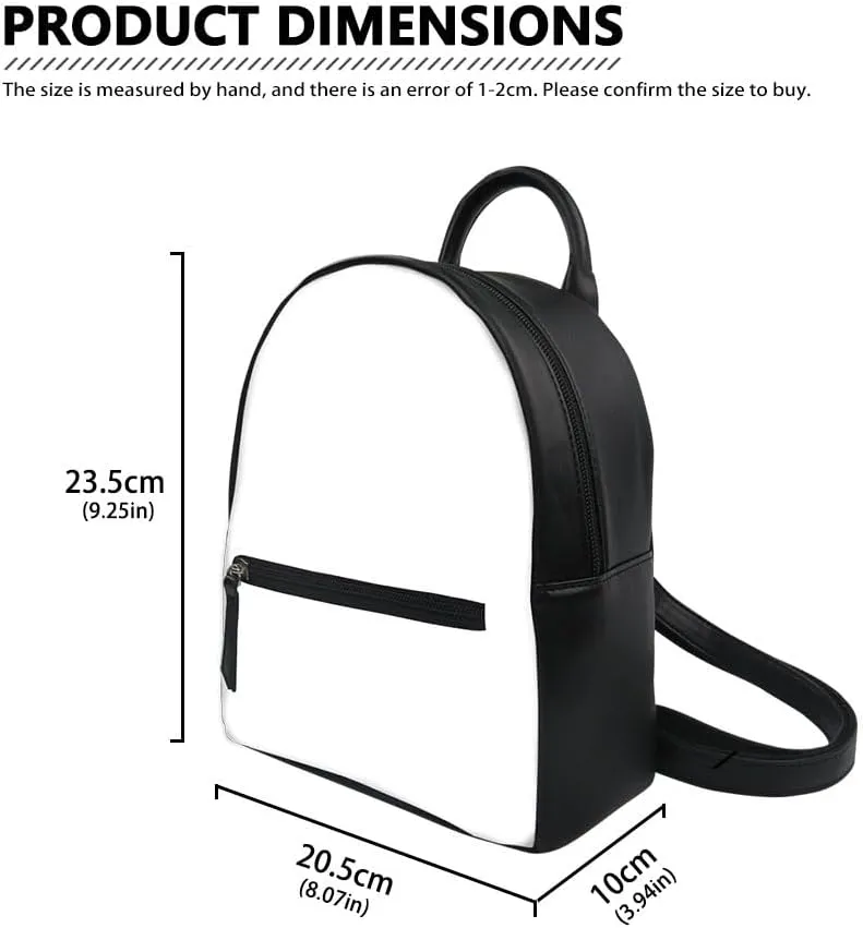 JooMeryer Galaxy Wolf Mini Backpacks for Teen Kids Boys pu Leather Casual Daypack Shoulder Bags for College Students,Blue Wolf