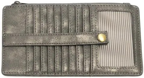 Joy Susan Women's Fashion Accessory New Kara Mini Wallet - Metallic Dark Chrome