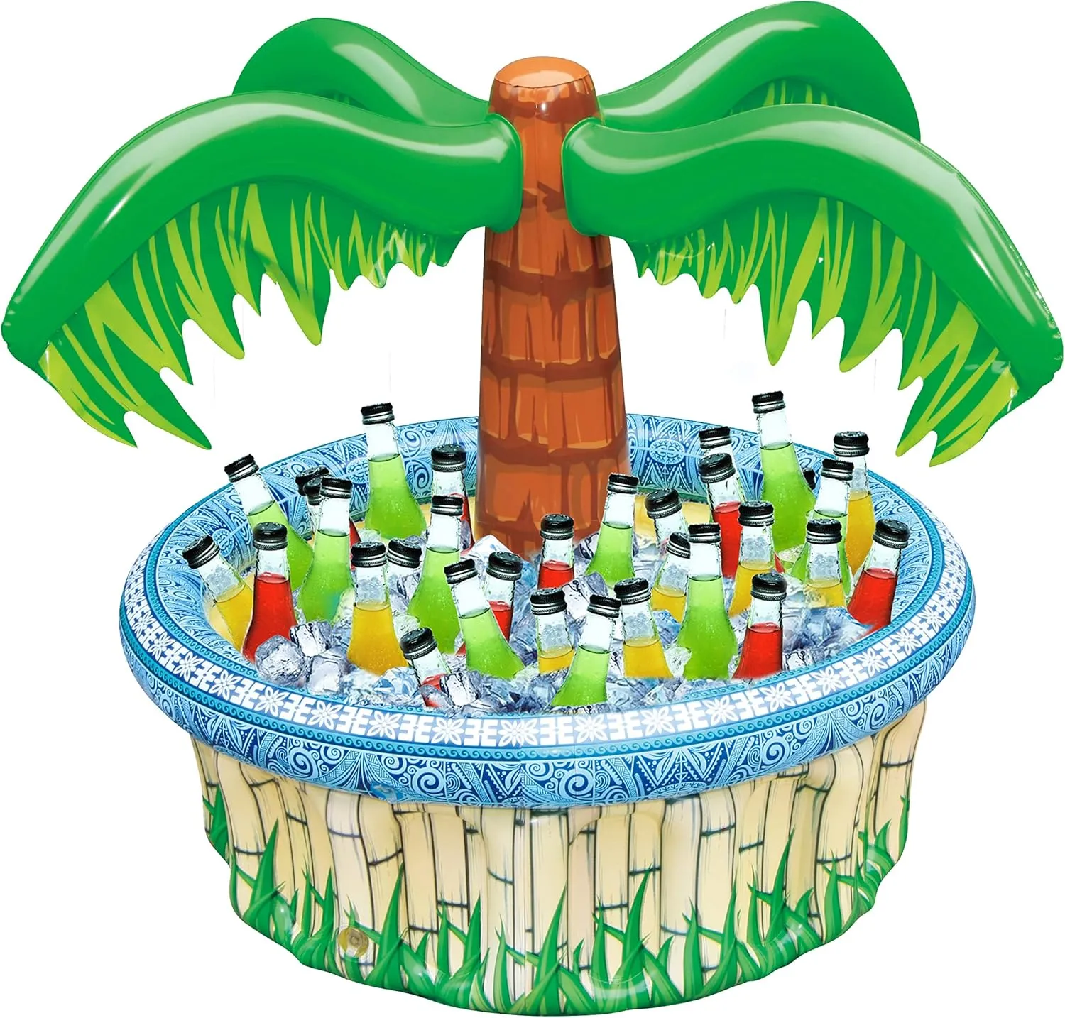 JOYIN 28” Inflatable Palm Tree Cooler, Luau Hawaiian Tropical Beach Themed Party Decorations, Blow Up Palm Trees Cooler Outdoor Party Supplies, Kids Adults Birthday Party Décor