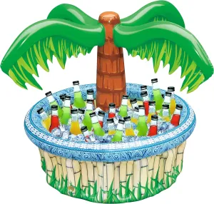 JOYIN 28” Inflatable Palm Tree Cooler, Luau Hawaiian Tropical Beach Themed Party Decorations, Blow Up Palm Trees Cooler Outdoor Party Supplies, Kids Adults Birthday Party Décor