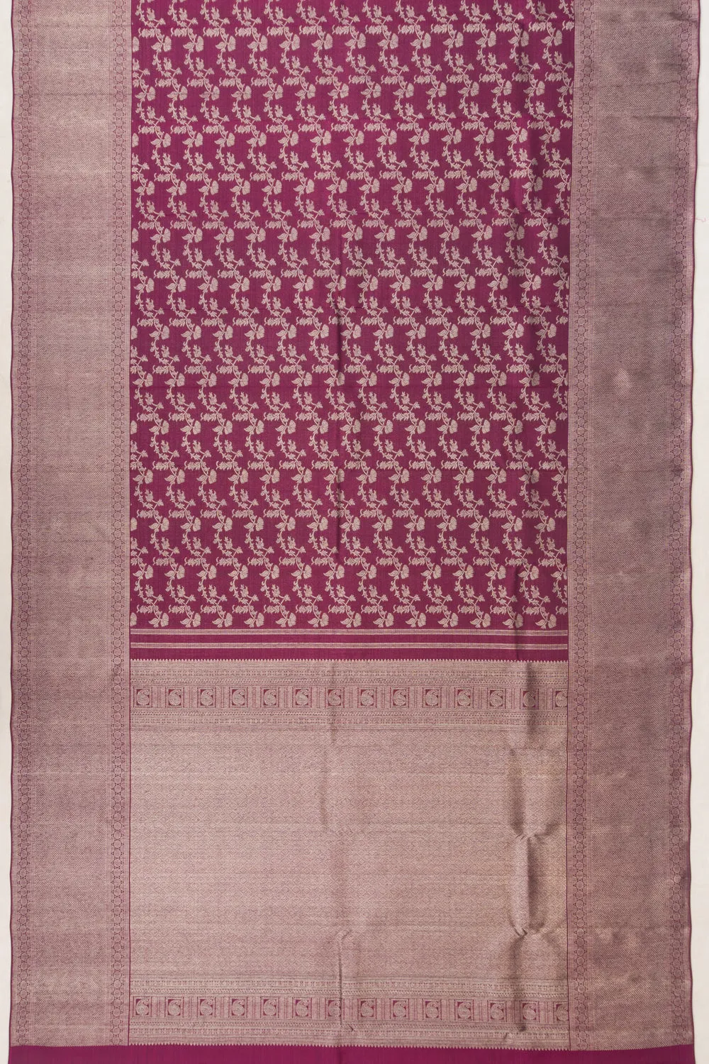 Kanchipuram Silk Jaal Purple Saree