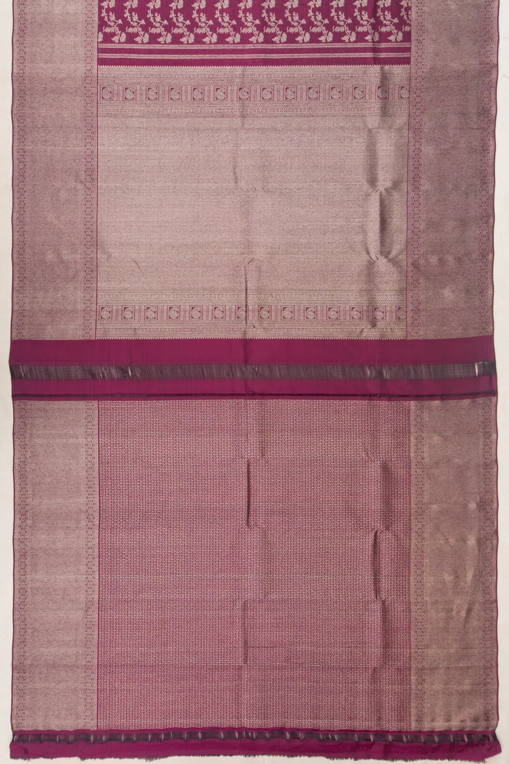 Kanchipuram Silk Jaal Purple Saree
