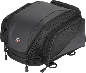 KEMIMOTO Motorcycle Tail Bag 18-22L Expandable Sissy bar Motorcycle Luggage Seat Travel Rear Rack Bag Waterproof for Daul Sport Sportster Softail Dyna Touring Shadow Vulcan