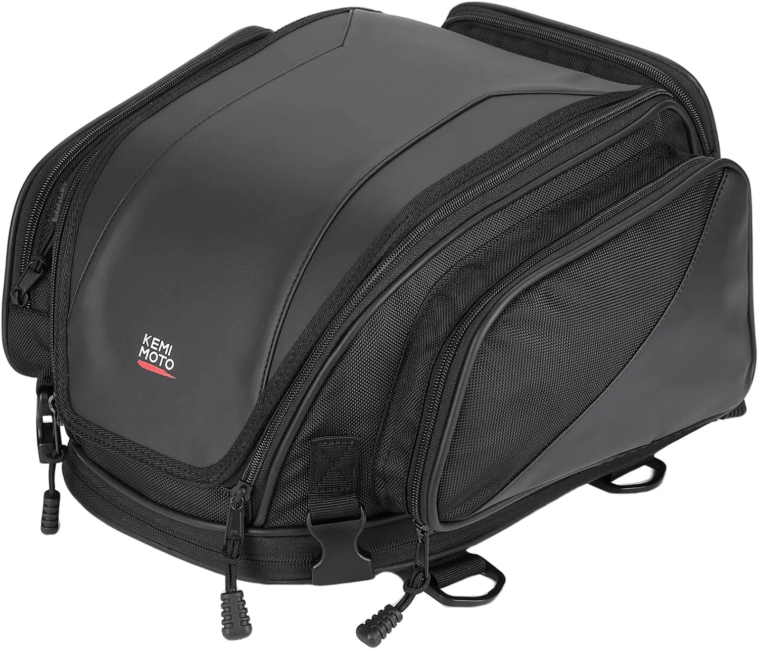 KEMIMOTO Motorcycle Tail Bag 18-22L Expandable Sissy bar Motorcycle Luggage Seat Travel Rear Rack Bag Waterproof for Daul Sport Sportster Softail Dyna Touring Shadow Vulcan