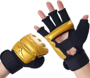 Kickboxing Sparring Gloves MMA Gloves for Men Women Half Finger Boxing Gloves Fighting Gloves Boxing Gloves for Punching Bag Training Gloves for Men Women
