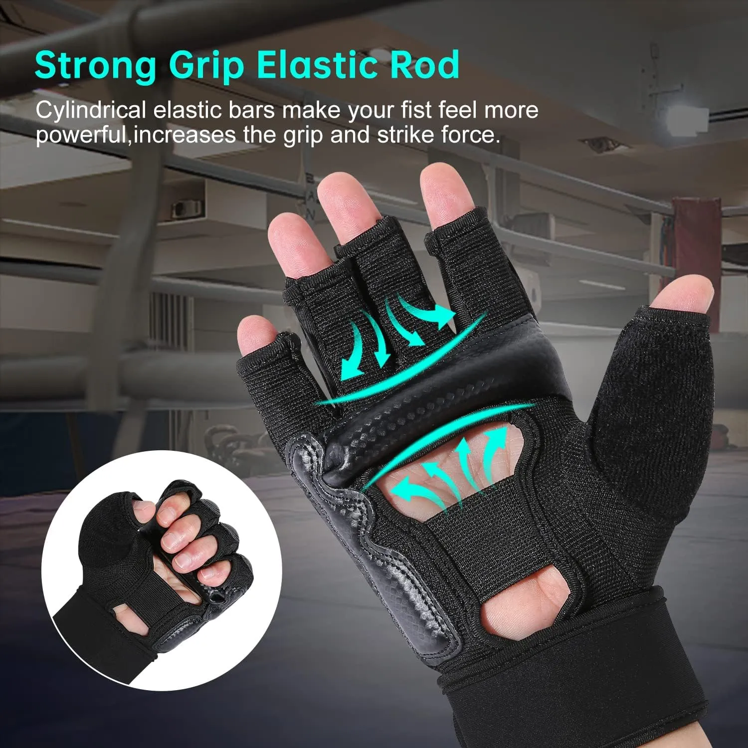 Kickboxing Sparring Gloves MMA Gloves for Men Women Half Finger Boxing Gloves Fighting Gloves Boxing Gloves for Punching Bag Training Gloves for Men Women