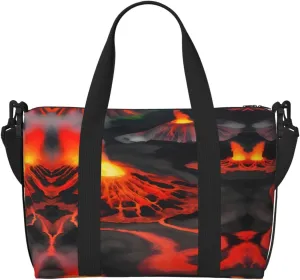 Kilauea Volcanos Print Fashionable Handbag Crossbody Bag,Perfect For Travel,Weekend Getaways And Daily Use