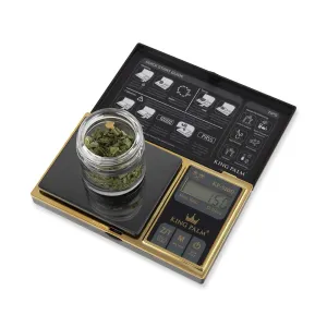 King Palm Mini Scale 100g X 0.01g - Digital - Black/Gold - Pocket travelers Meal Jewelry Food Kitchen Travel Gram Scale