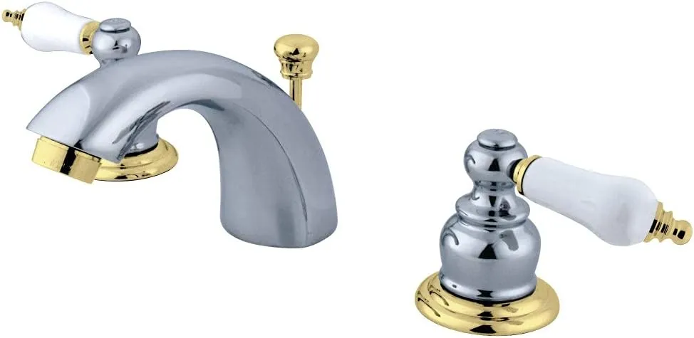 Kingston Brass KB944B Victorian Mini-Widespread Bathroom Faucet, Chrome, 4.5 x 3.5 x 2.06