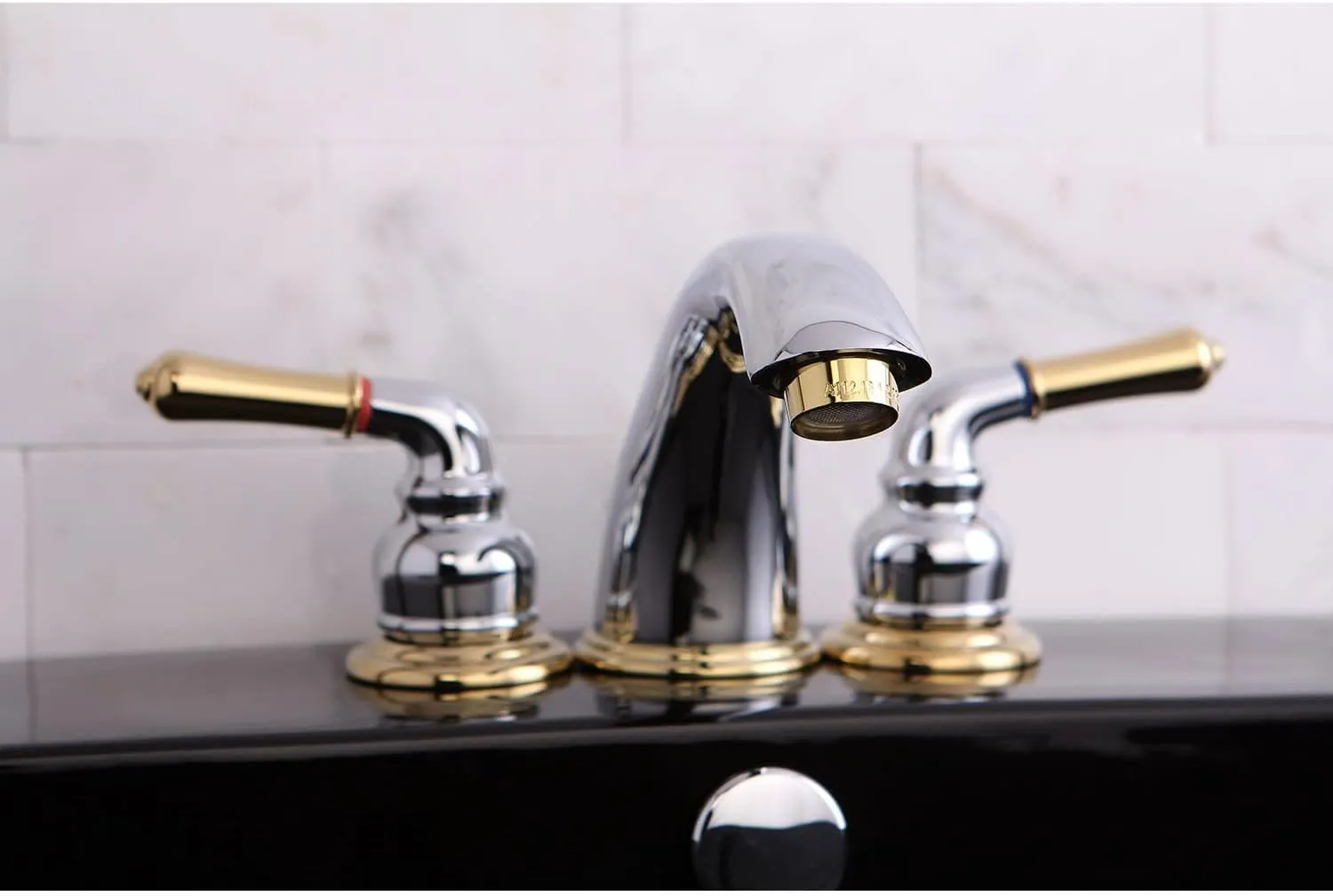 Kingston Brass KB967 Magellan Widespread Bathroom Faucet, 8-Inch Adjustable Center, Brushed Nickel/Polished Chrome
