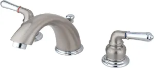 Kingston Brass KB967 Magellan Widespread Bathroom Faucet, 8-Inch Adjustable Center, Brushed Nickel/Polished Chrome