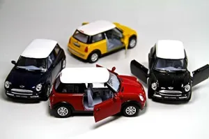 KiNSMART Mini Cooper S 5inch 1:28 Scale Die Cast Metal Model Toy Cars SetOf4