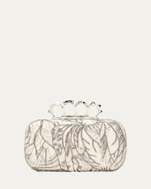 Knuckle Four-Ring Embellished Clutch Bag